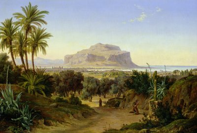 Vista de Palermo con el Monte Pellegrino de August Ahlborn
